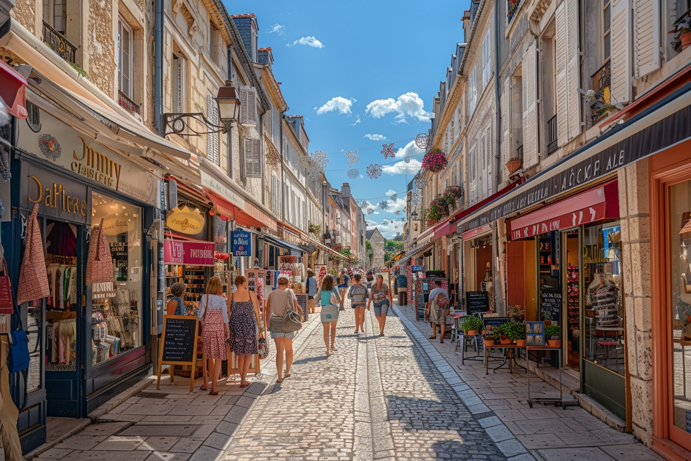 Personnes faisant du shopping dans une boutique incontournable à Niort, dénichant les meilleures offres